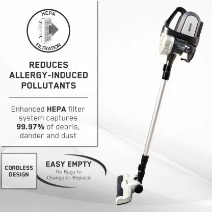 Inalsa Kardia Cordless Vacuum Cleaner with Reusable Dust Bag (White, Grey) Inalsa Kardia Cordless Vacuum Cleaner with Reusable Dust Bag (White, Grey)